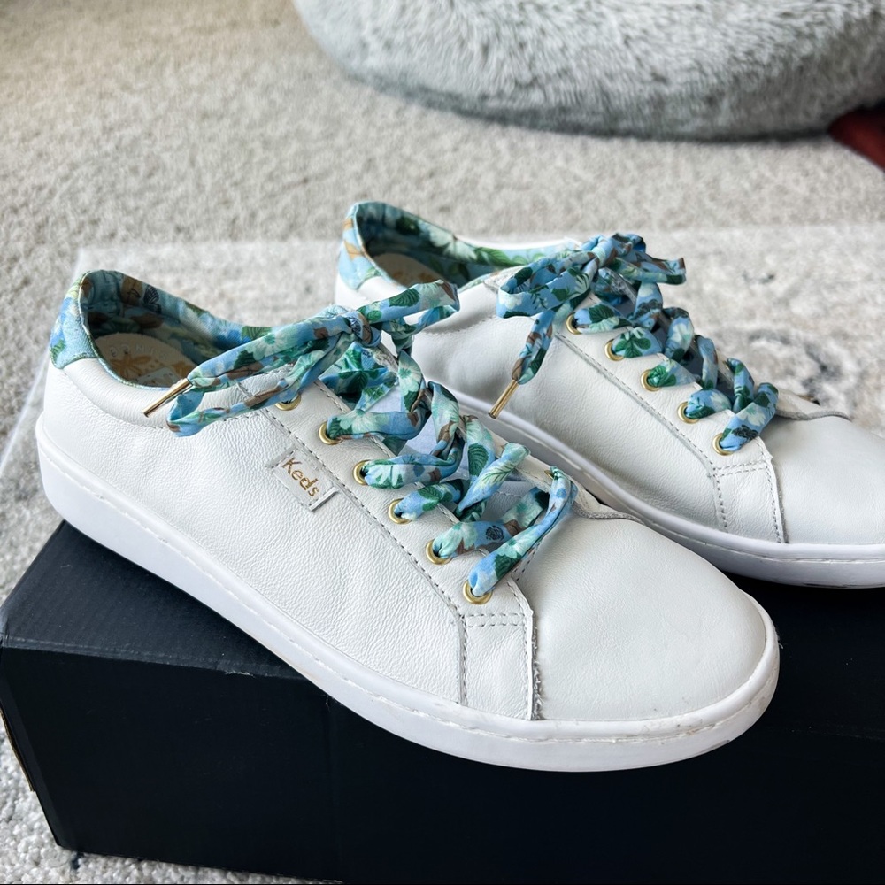 White Leather Keds x Rifle Paper Co. - Size 7.5